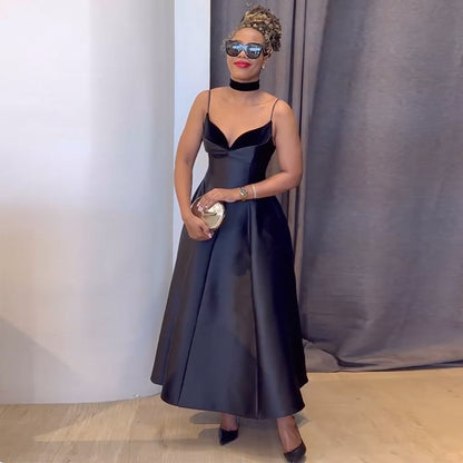 Elegant Choker Neck Slim-Look Silk Satin Cocktail Dress