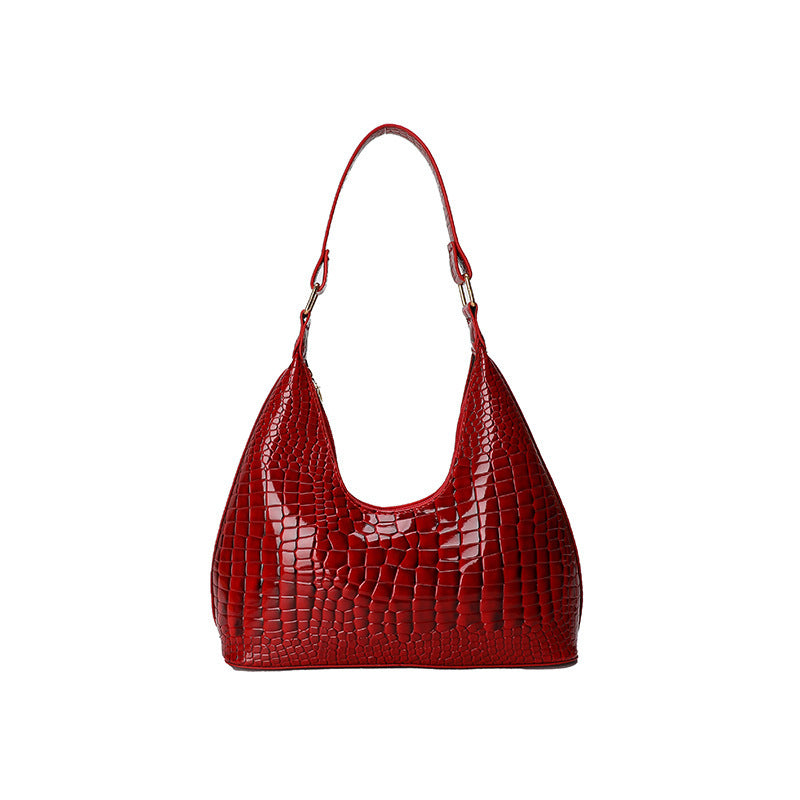 Fashion Crocodile Leather Women's Shoulder Bag