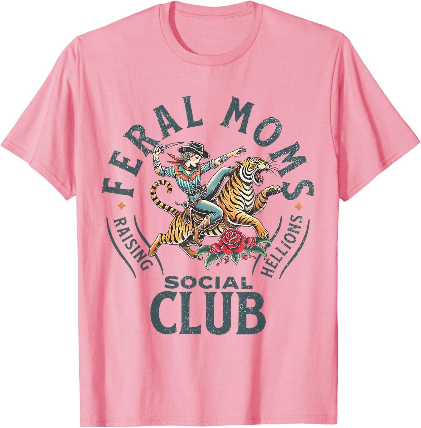 'Feral Moms Social Club' Women's Cotton T-Shirt