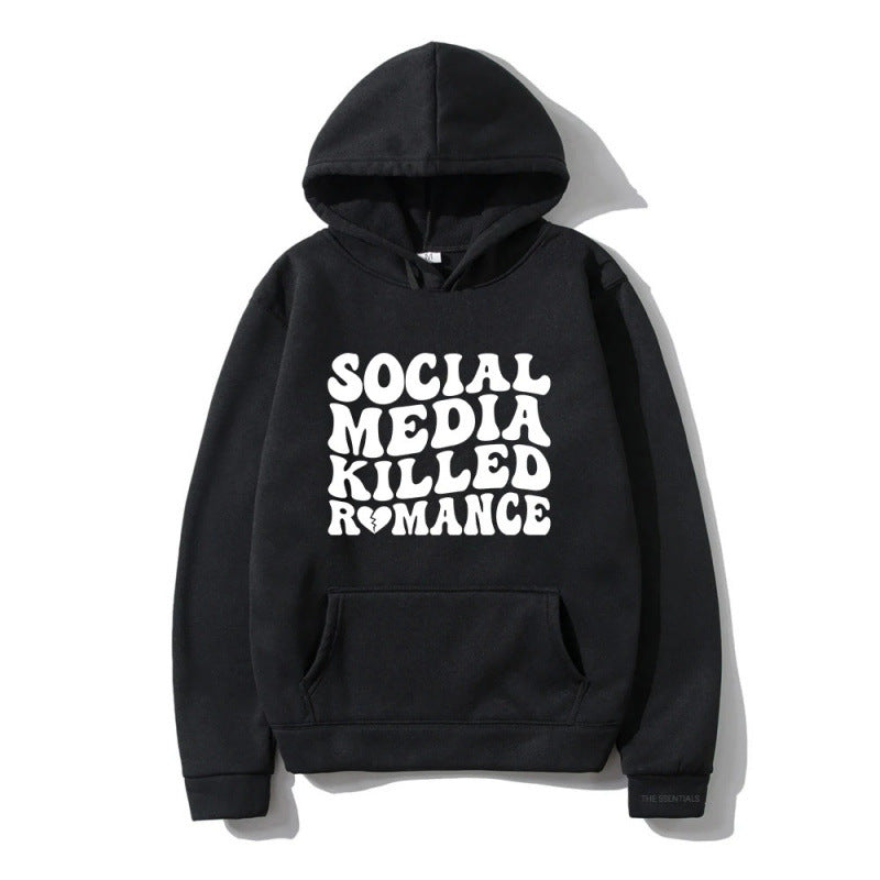 Social Media Killed Romance, Unisex Teenager Hoodie