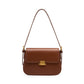 Vireous Two-Layer Cowhide European Retro Underarm Handbag