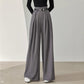 Loose Tailored Trousers, Wide Leg Women's Smooth Drape-Style Pants