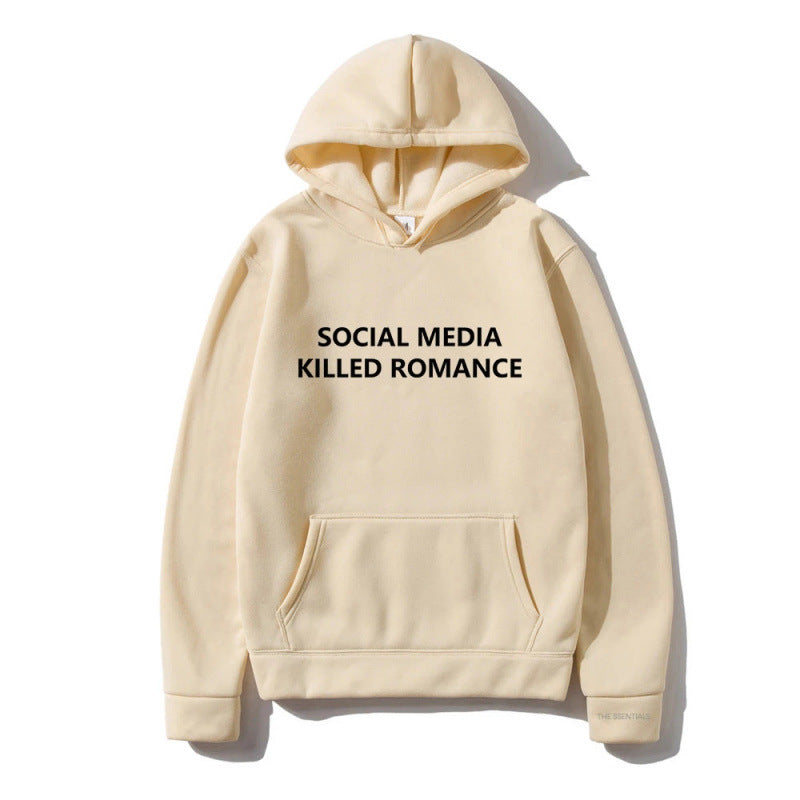Social Media Killed Romance, Unisex Teenager Hoodie