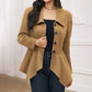 Women's Elegant Casual Polo Collar Faux Suede Smock Top