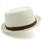 Men's and Women's Pork Pie-Style Small Brim French Straw Hat