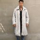 Men's Long Faux Fox Fur Coat, Multi Colours