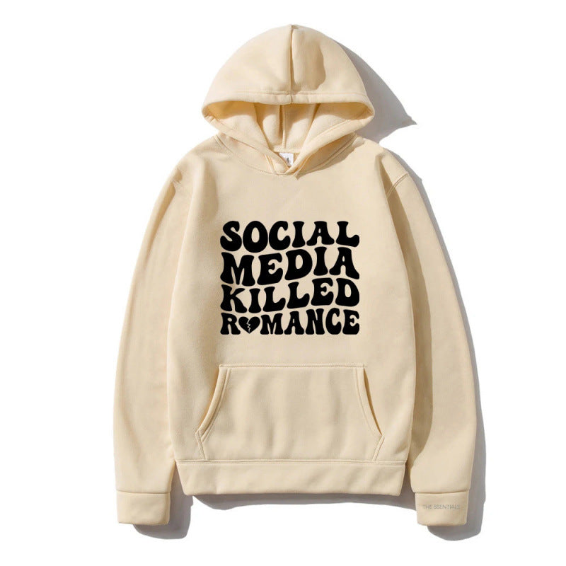 Social Media Killed Romance, Unisex Teenager Hoodie