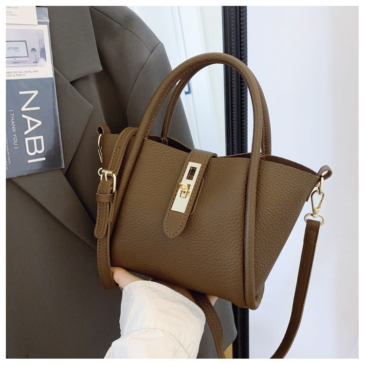 Portable Bucket Shoulder Leather Crossbody Under Arm Bag