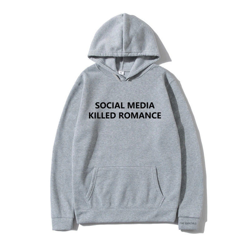 Social Media Killed Romance, Unisex Teenager Hoodie