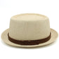 Men's and Women's Pork Pie-Style Small Brim French Straw Hat