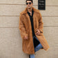 Men's Long Faux Fox Fur Coat, Multi Colours