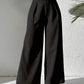 Vireous Women's High Waist Drooping Wide-Leg Business Trousers