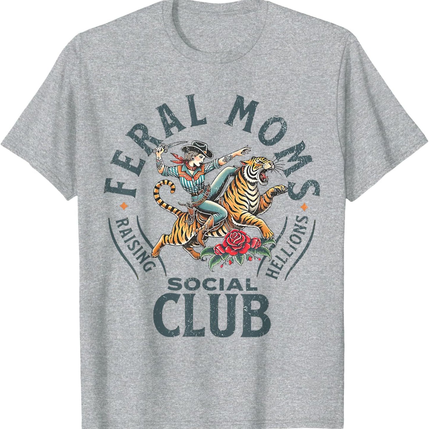 'Feral Moms Social Club' Women's Cotton T-Shirt