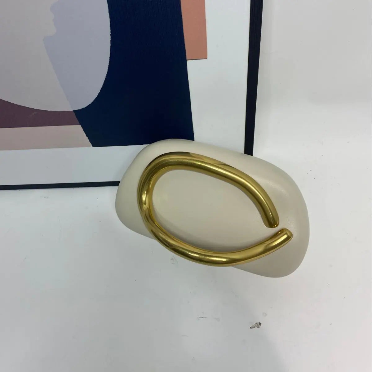 Vireous Avant Garde Clutch Bag with Metal Decor