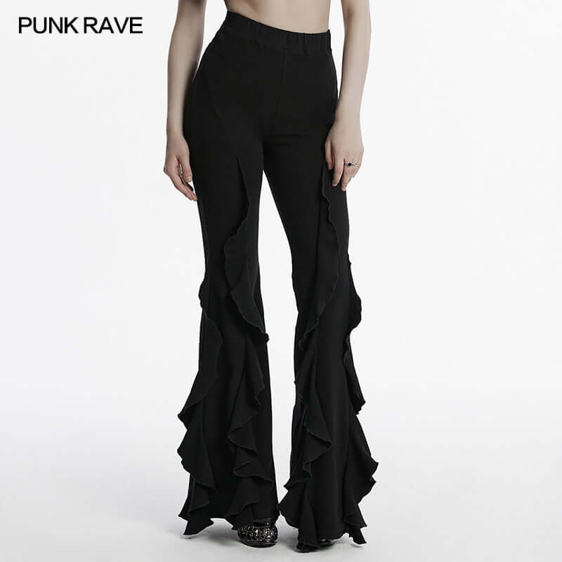 Punk Rave Veda Flared Knitted Pants