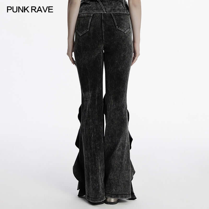 Punk Rave Breen Doomsday Wasteland Bell Flared Trousers