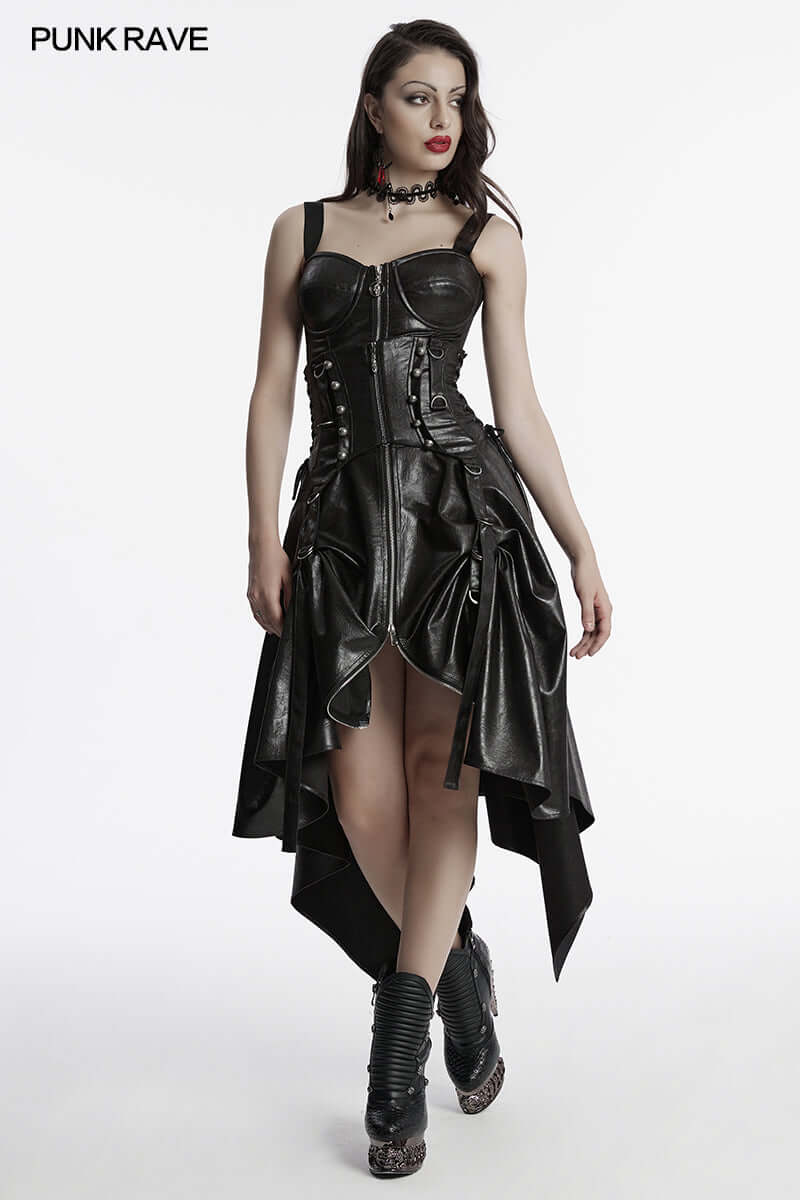 Punk Rave Myra Faux Leather Skirt