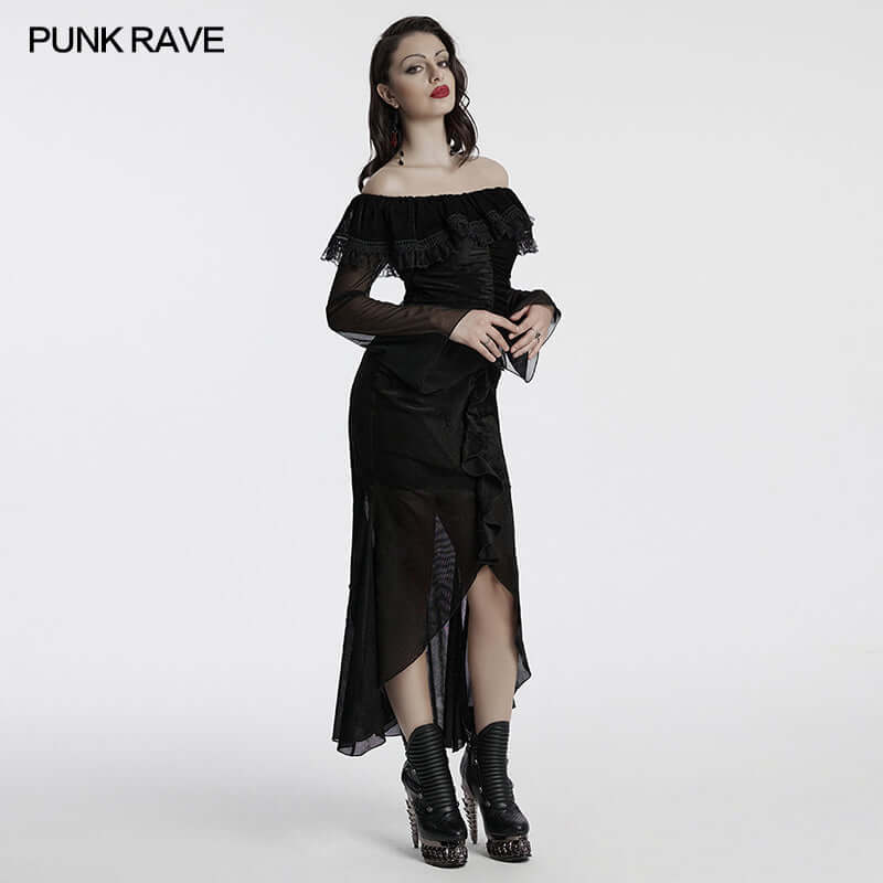 Punk Rave Aurelia Goth Mesh Dress