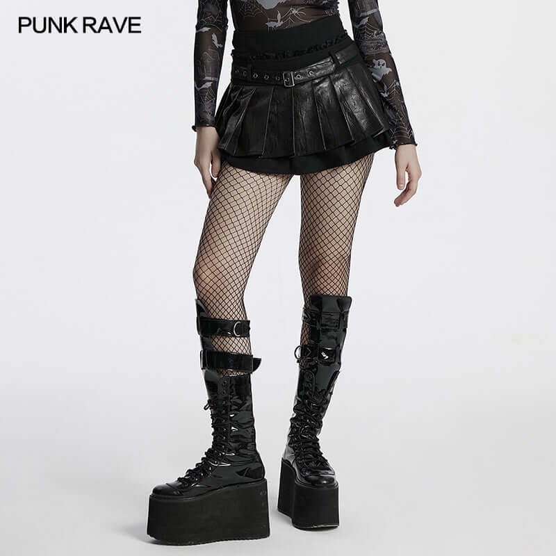 Punk Rave Jianna Pleated Mini Skirt