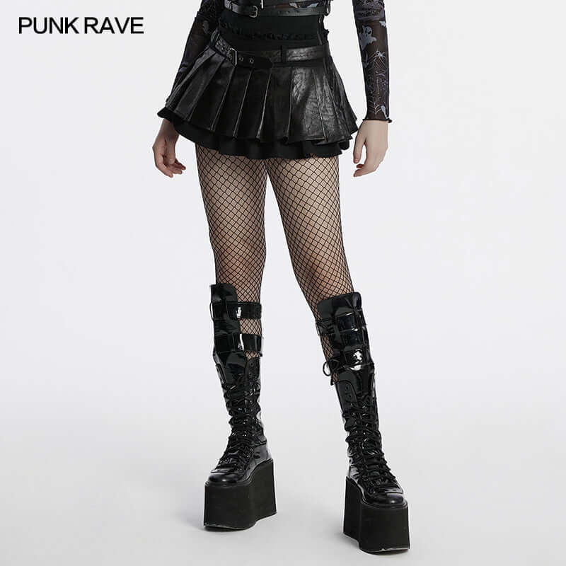 Punk Rave Jianna Pleated Mini Skirt
