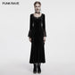 Punk Rave Isolde Velvet Lace Sleeve Dress In Black