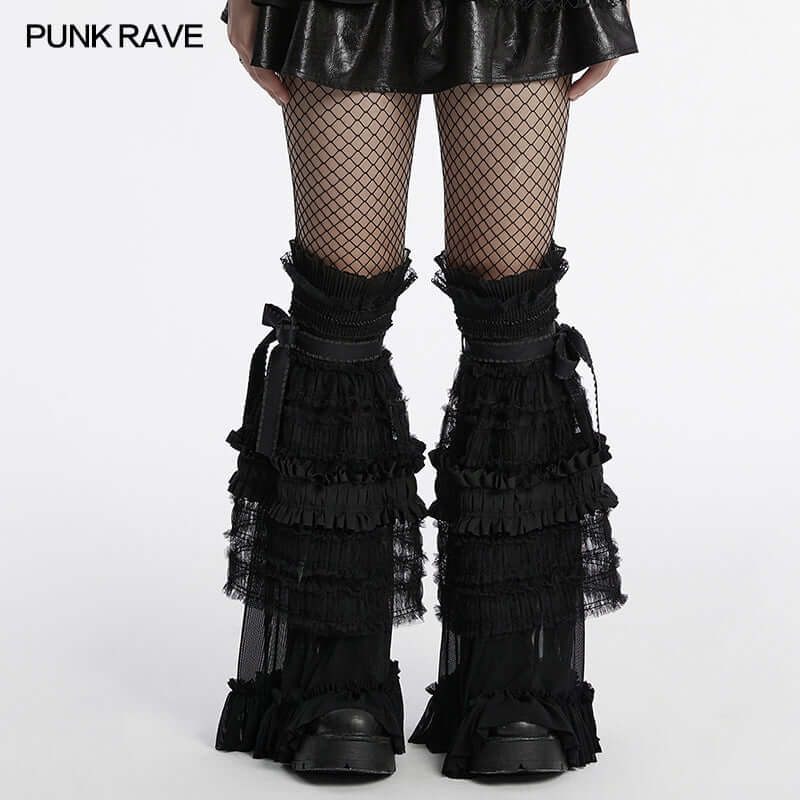 Punk Rave Kesia Cute Ruffled Leg Warmers