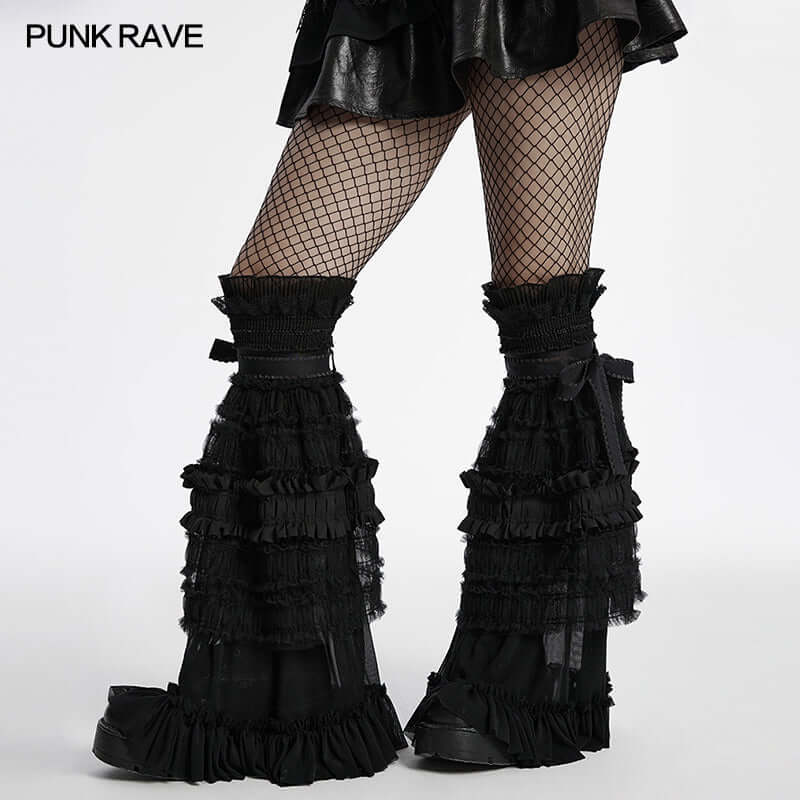 Punk Rave Kesia Cute Ruffled Leg Warmers