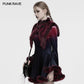Punk Rave Lilith Gradient Devil Fur Shawl in Crimson