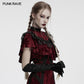 Punk Rave Selene Embroidered Velvet Gloves in Black