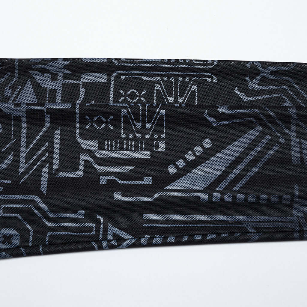 Punk Rave Eluana Cybergoth Print Mesh Long Sleeve Top