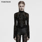 Punk Rave Morrigan Cross-Embroidered Mesh Top