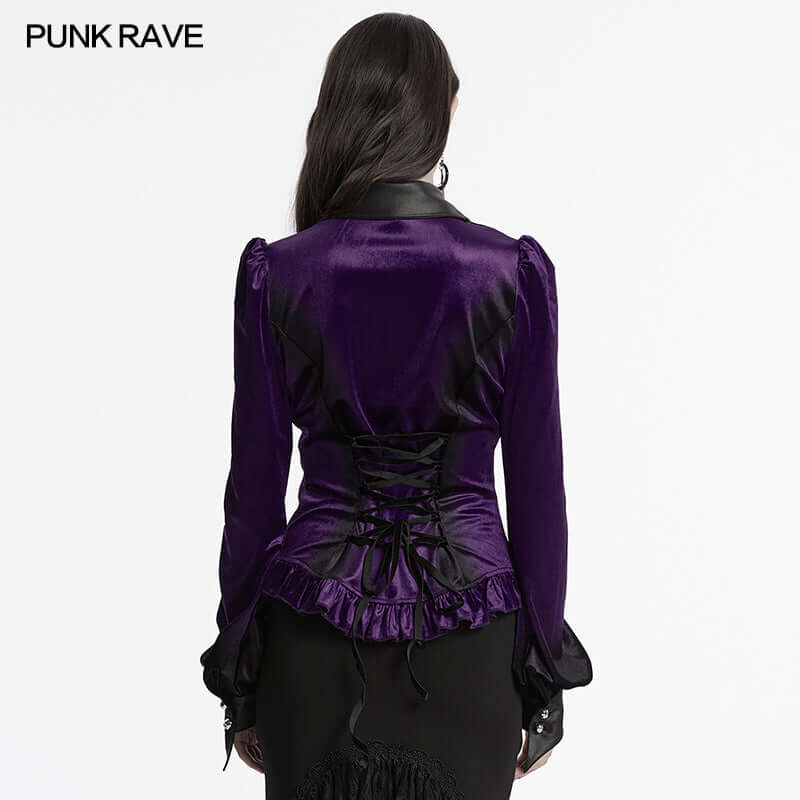 Punk Rave Fawn Gradient Printed Shirt in Violet