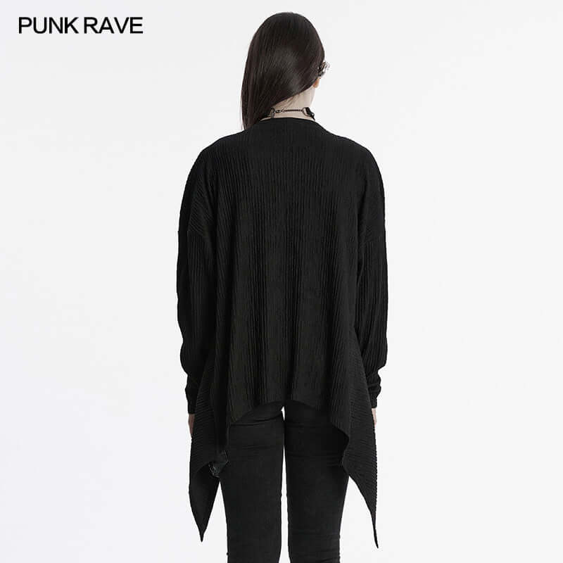 Punk Rave Mavy Punk Minimalist Jacket, Knitted Cardigan
