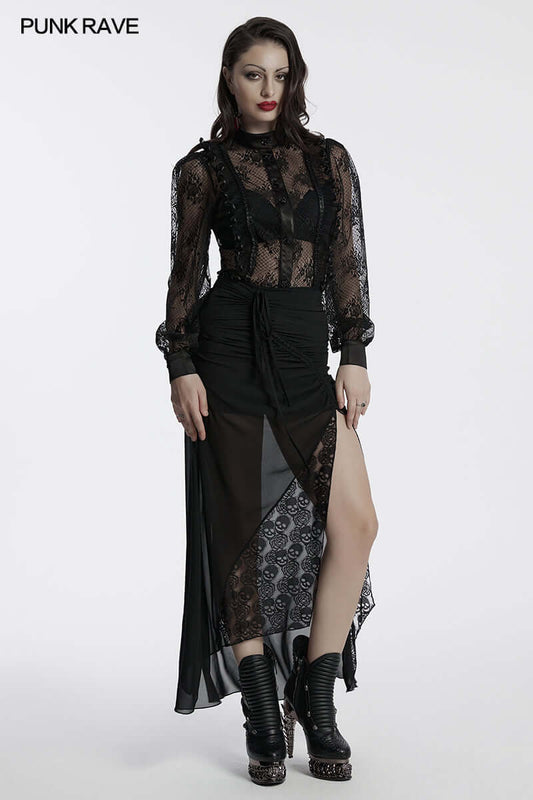 Punk Rave Padme Lace Women's Transparent Shirt