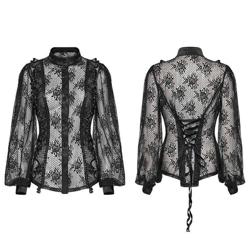 Punk Rave Padme Lace Women's Transparent Shirt