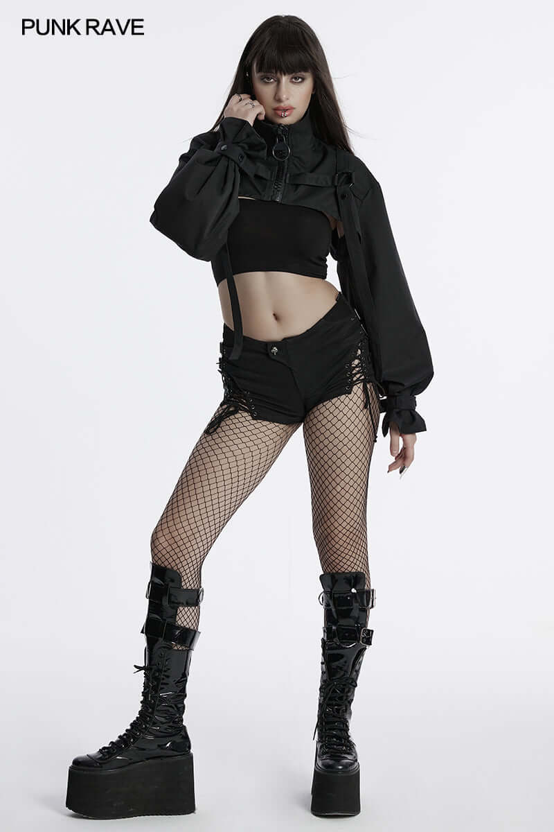 Punk Rave McKay Women's Short Jacket in Black