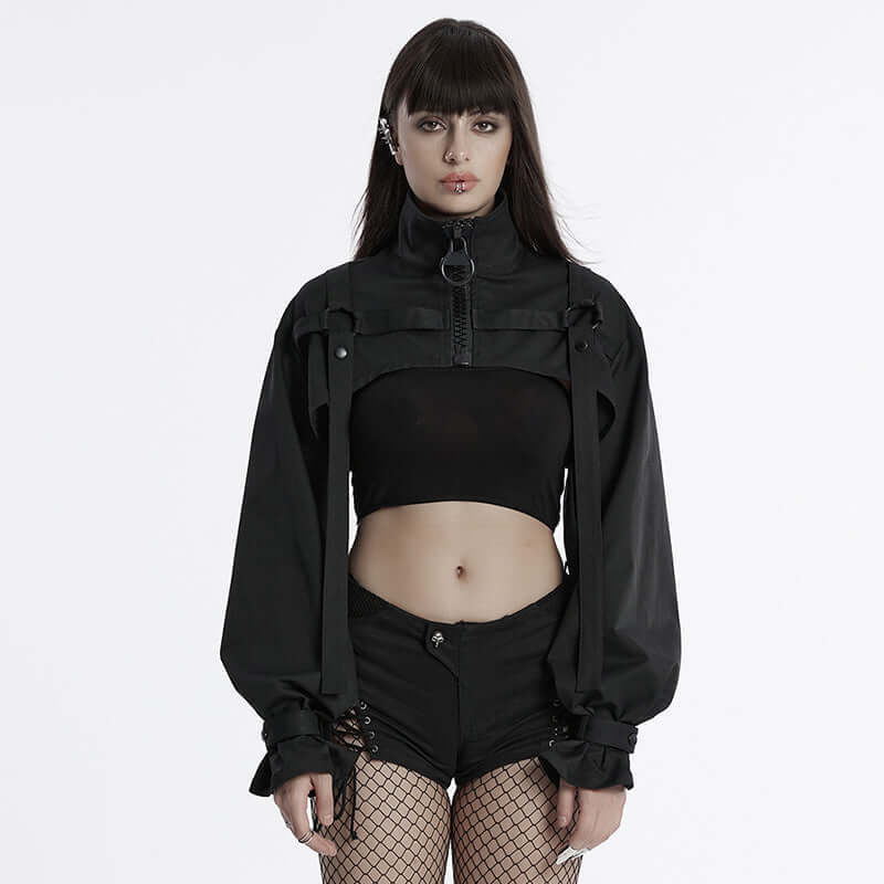 Punk Rave McKay Women's Short Jacket in Black