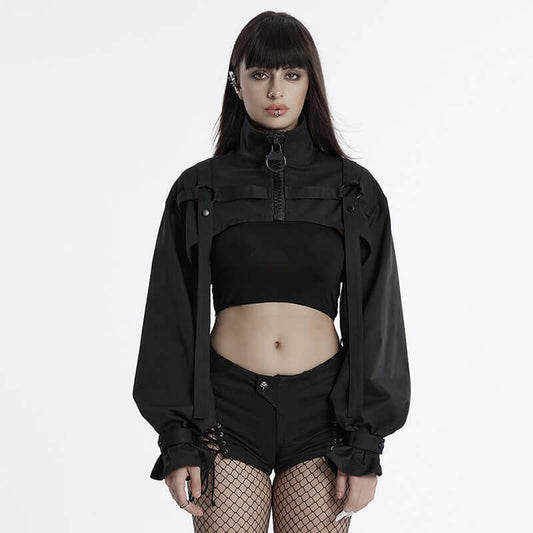 Punk Rave McKay Women's Short Jacket in Black