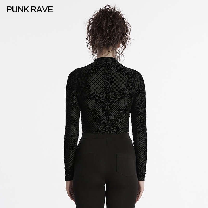 Punk Rave Enya Printed Cropped Jacket