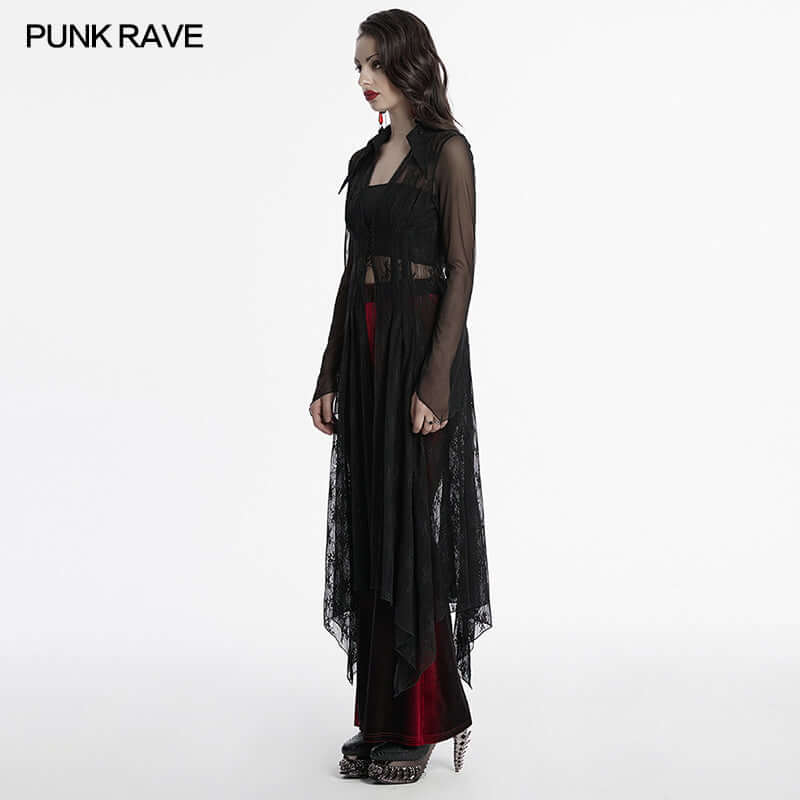 Punk Rave Tau Lace Long Cardigan