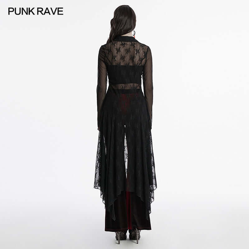 Punk Rave Tau Lace Long Cardigan