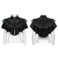 Punk Rave Elysia Velvet Ruffle Goth Shawl In Black