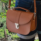 Olympia Handmade Leather Bag in Chestnut