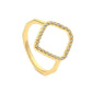 Jamie Luxe 18K Gold-Plated Hollow Jewelled Ring