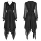 Punk Rave Angelina Chiffon Long-Sleeve Handkerchief Dress