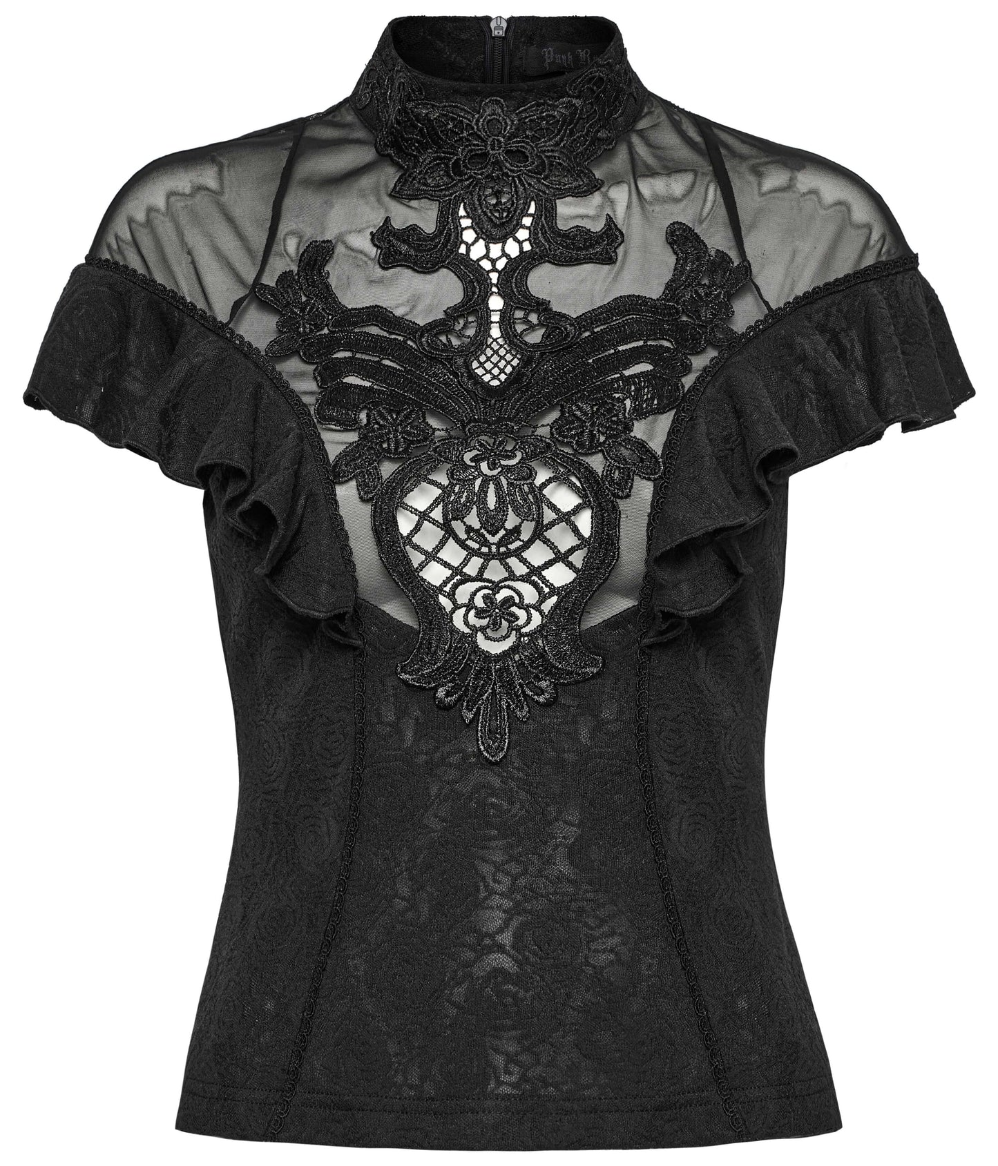 Punk Rave Gothic Applique Top