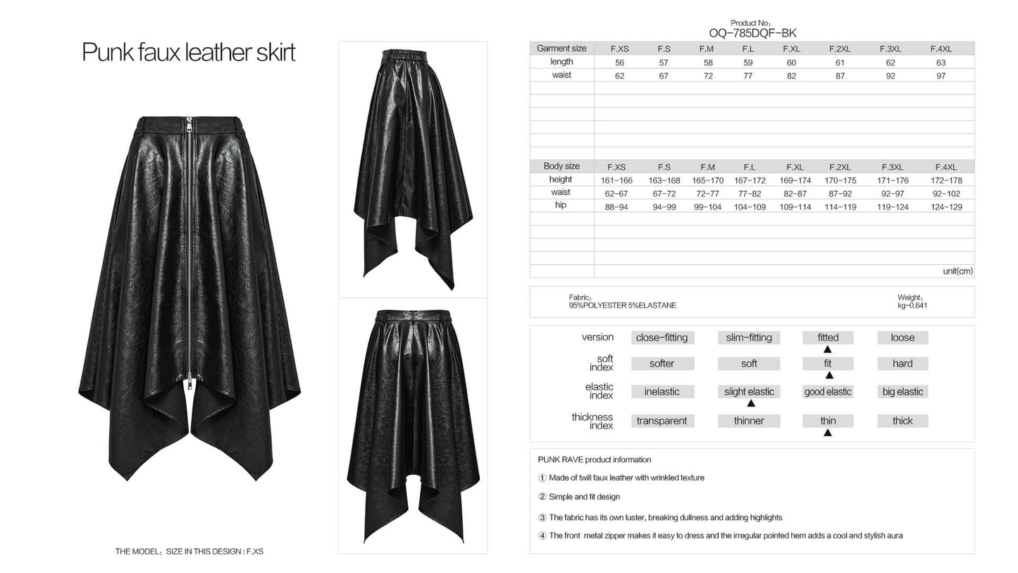 Punk Rave Myra Faux Leather Skirt
