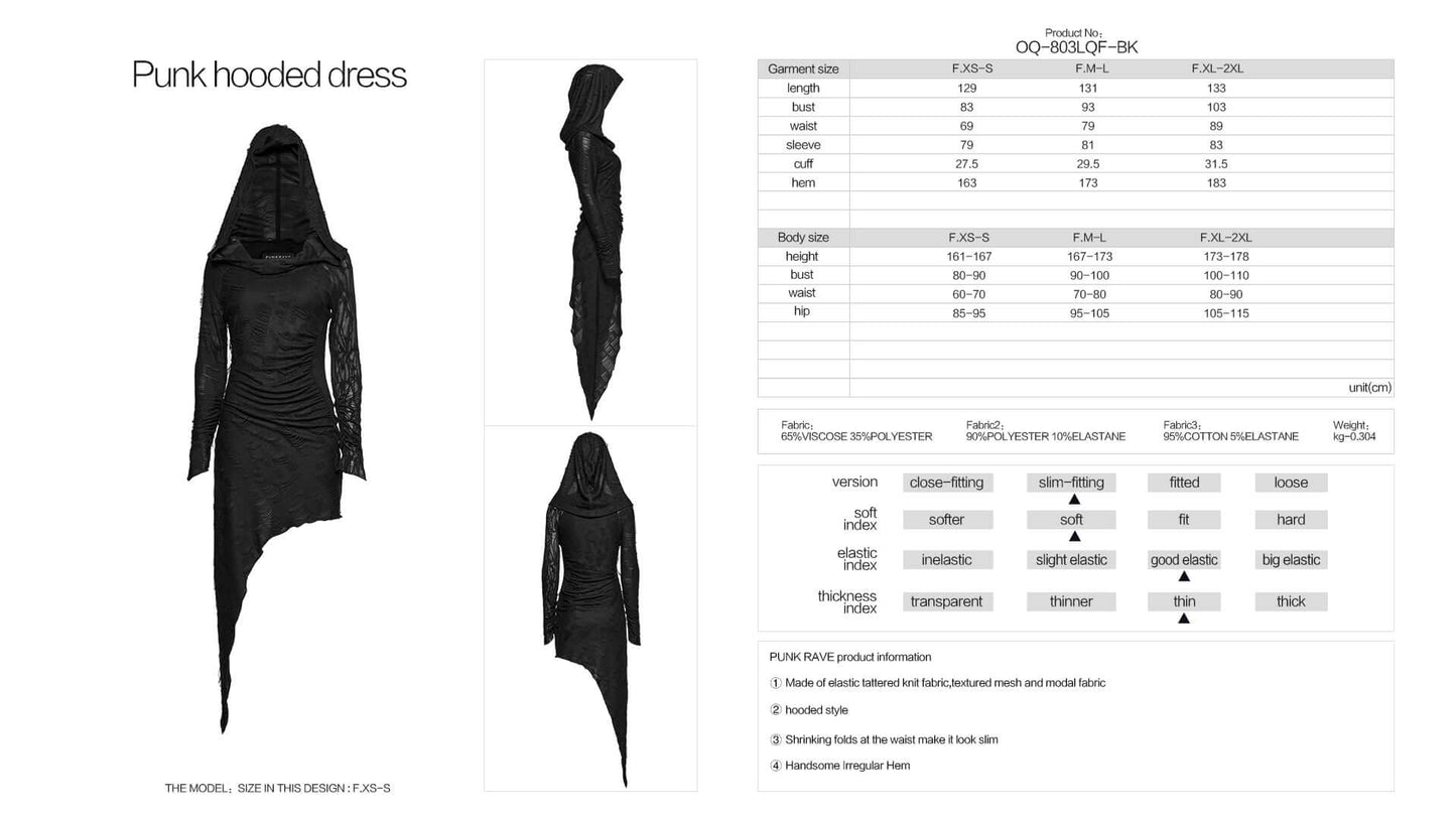 Punk Rave Ciaran Hooded Dress