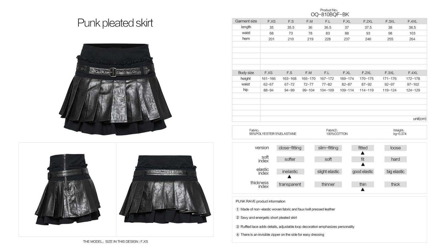 Punk Rave Jianna Pleated Mini Skirt