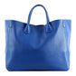 Vireous Genuine Cowhide Leather Oversize Tote Bag